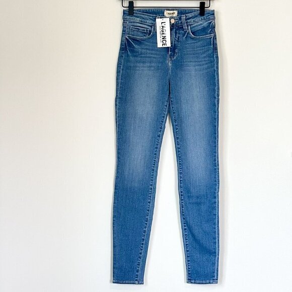 NWT L'AGENCE Marguerite Blanks High Rise Skinny Jean - Size 25 - Picture 2 of 9